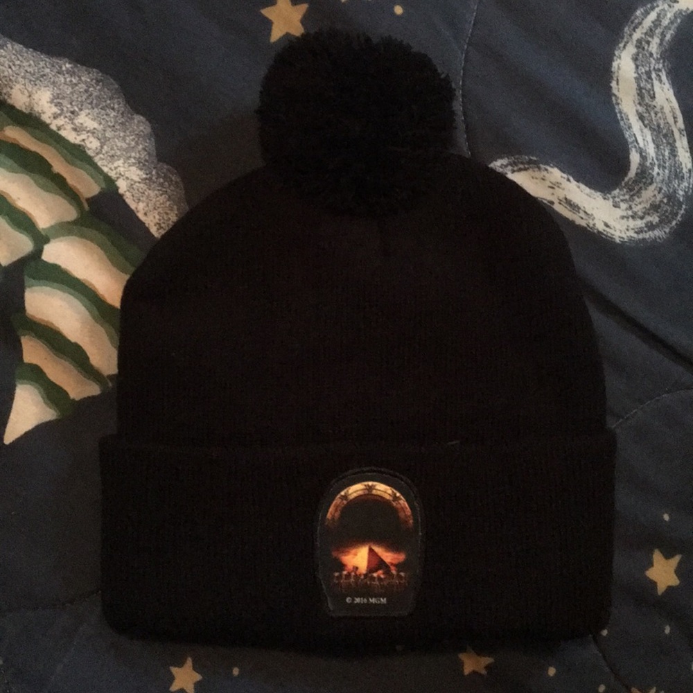 The Mummy Black Knit Snow Hat NWOT